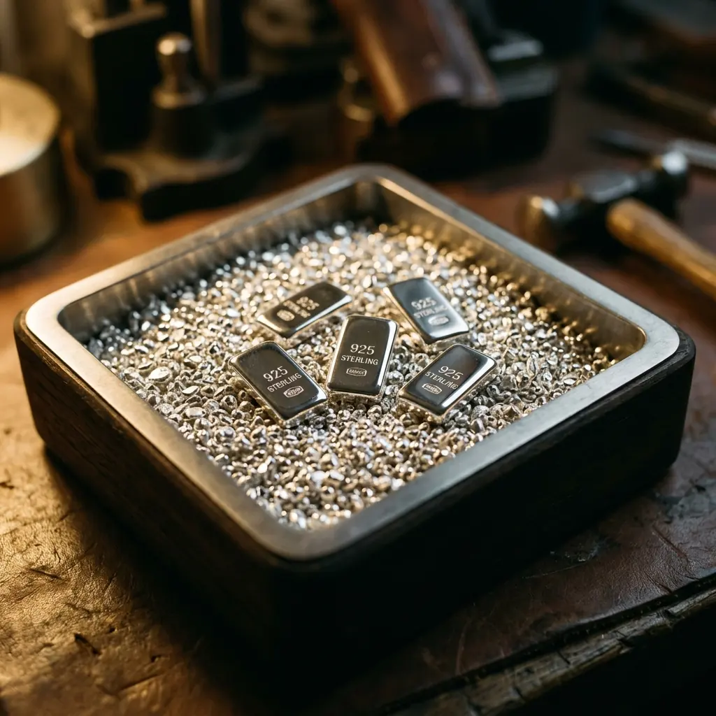 Argento 925 - Granuli di fusione ed elementi grezzi